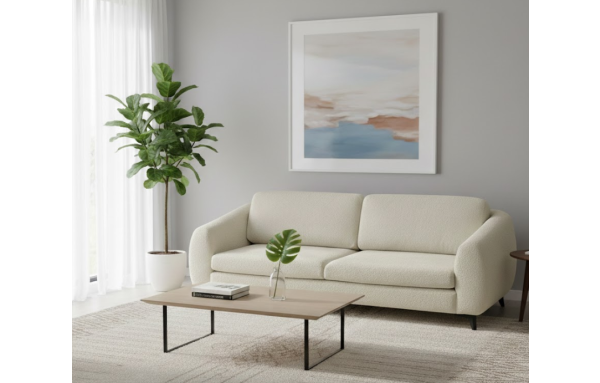 Sofa Luna krem 3 osobowa na sprężynach